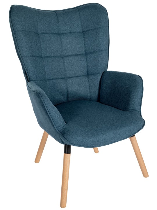 Fauteuil Garding tissu, bleu