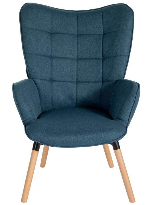 Fauteuil Garding tissu, bleu