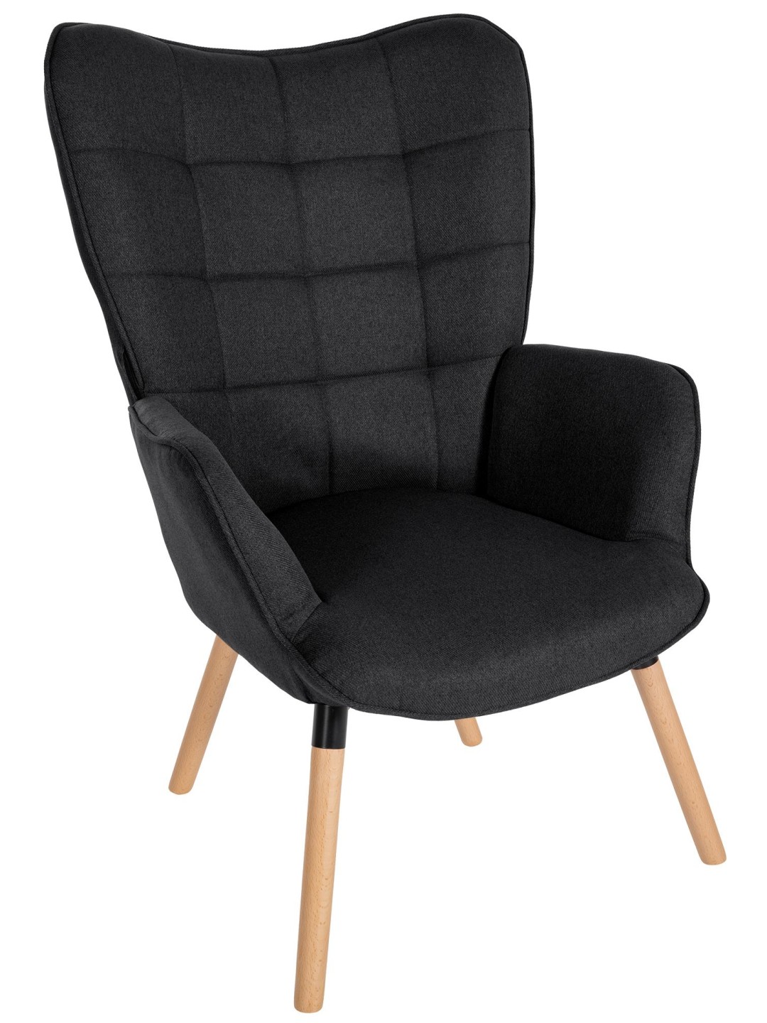 Fauteuil Garding tissu, noir