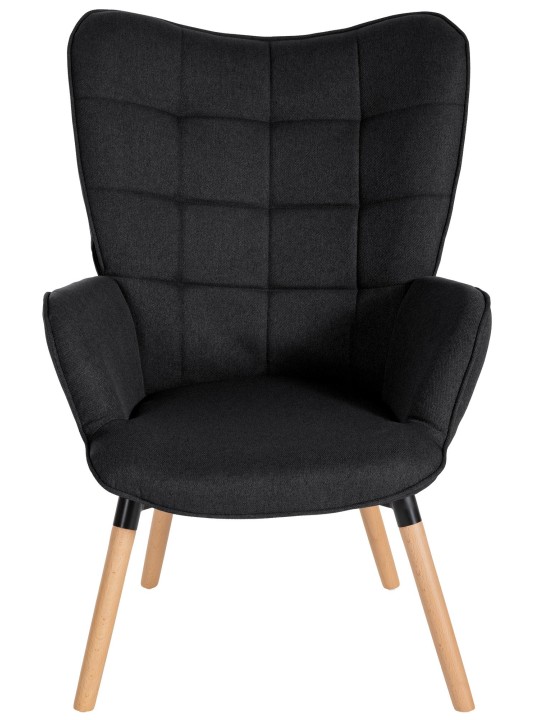 Fauteuil Garding tissu, noir