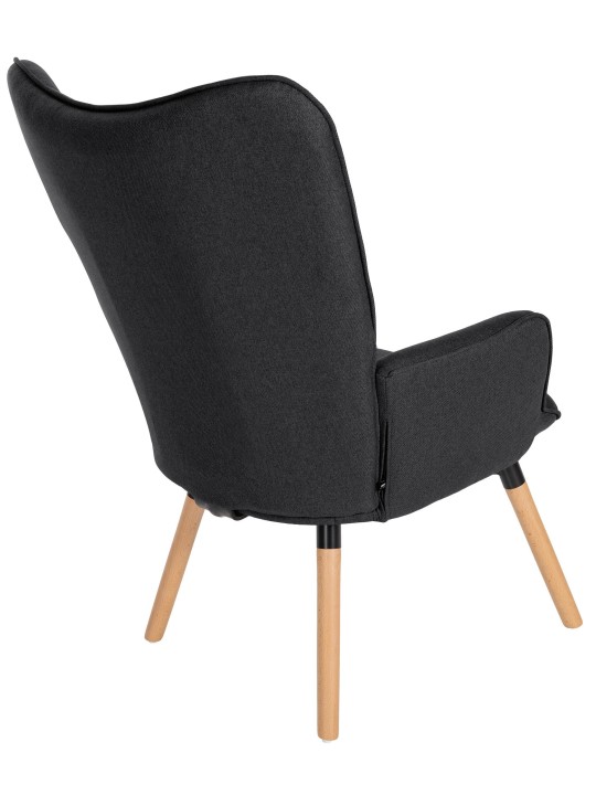 Fauteuil Garding tissu, noir