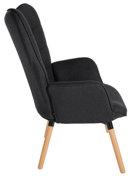 Fauteuil Garding tissu, noir