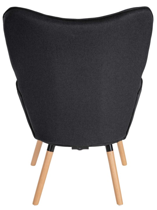 Fauteuil Garding tissu, noir