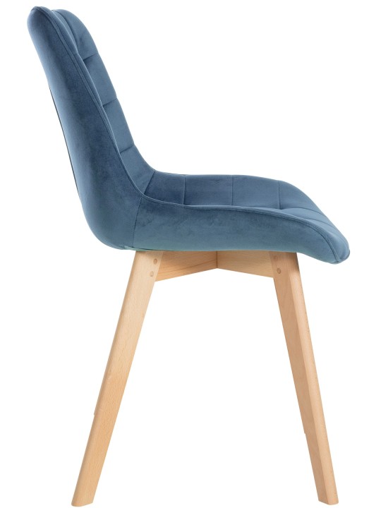 Lot de 2 chaises Brook velours, bleu
