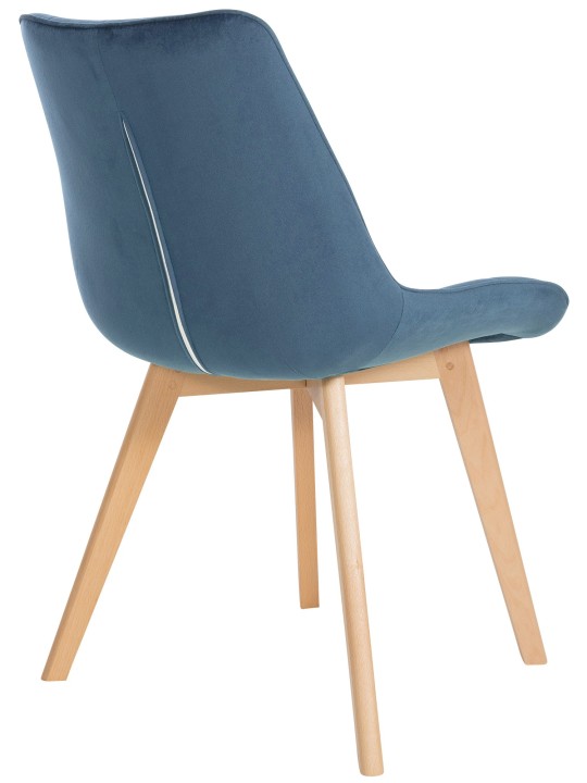 Lot de 2 chaises Brook velours, bleu