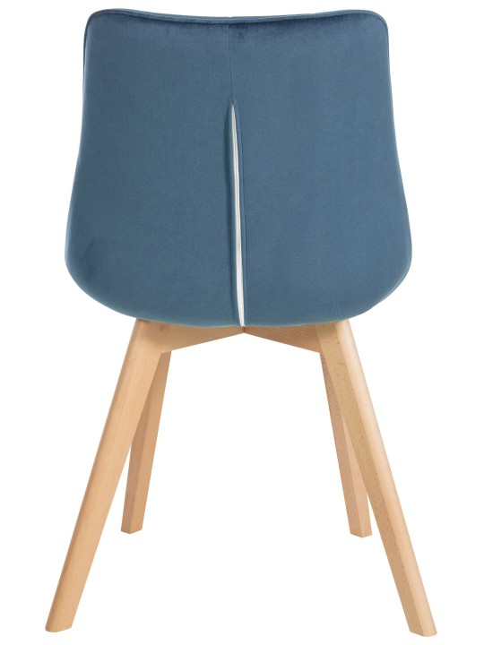 Lot de 2 chaises Brook velours, bleu