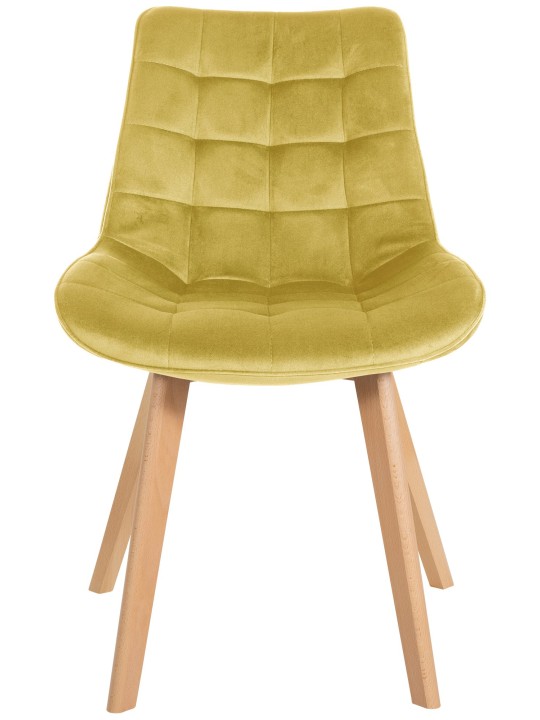 Lot de 2 chaises Brook velours, jaune