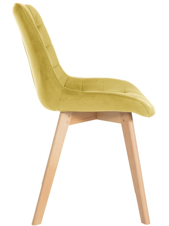 Lot de 2 chaises Brook velours, jaune