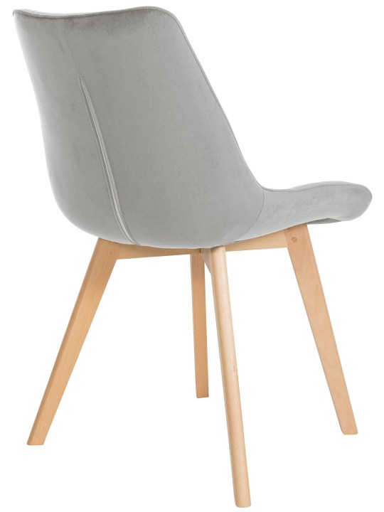 Lot de 2 chaises Brook velours, gris