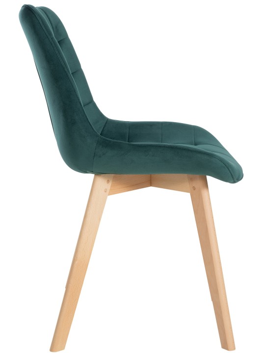 Lot de 2 chaises Brook velours, vert