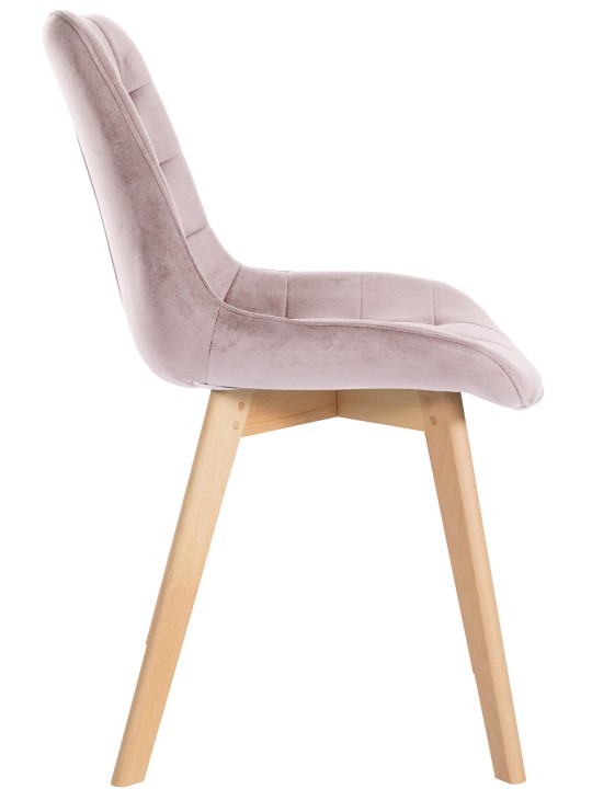 Lot de 2 chaises Brook velours, rose