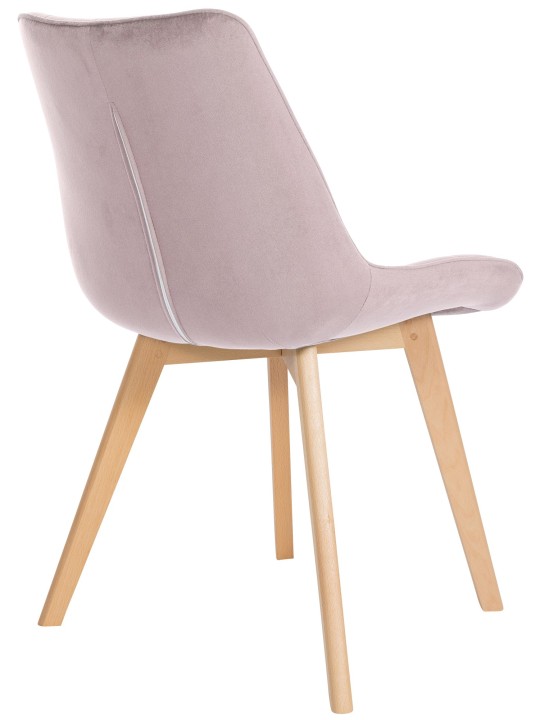 Lot de 2 chaises Brook velours, rose
