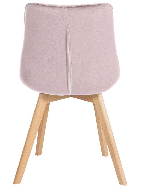 Lot de 2 chaises Brook velours, rose