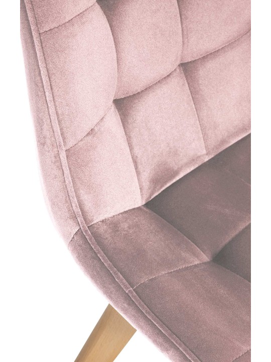 Lot de 2 chaises Brook velours, rose