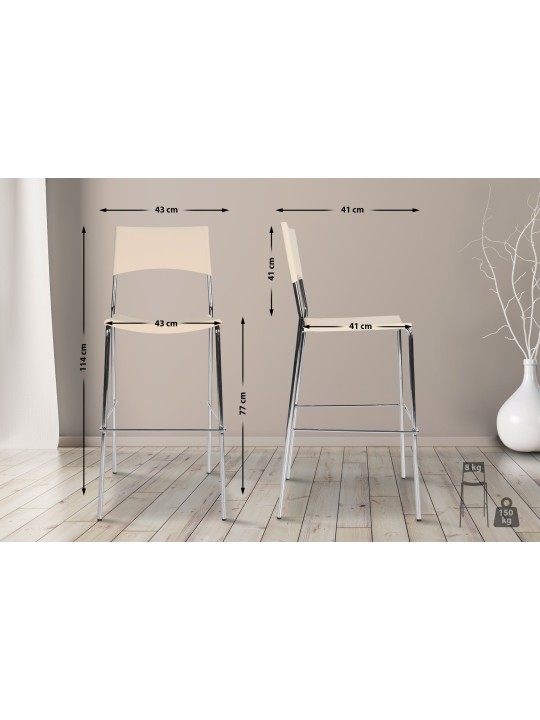 Tabouret de bar Gênes, crème