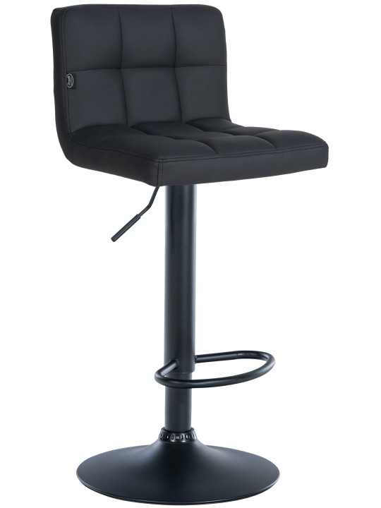 Tabouret de bar Feni simili cuir, noir