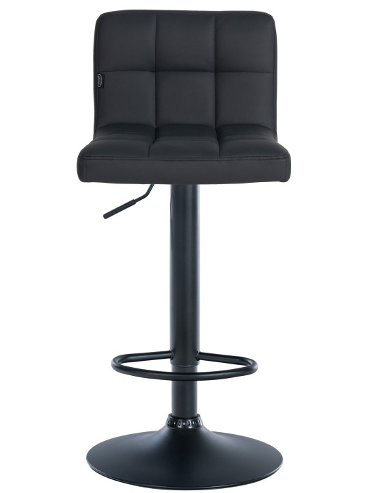 Tabouret de bar Feni simili cuir, noir