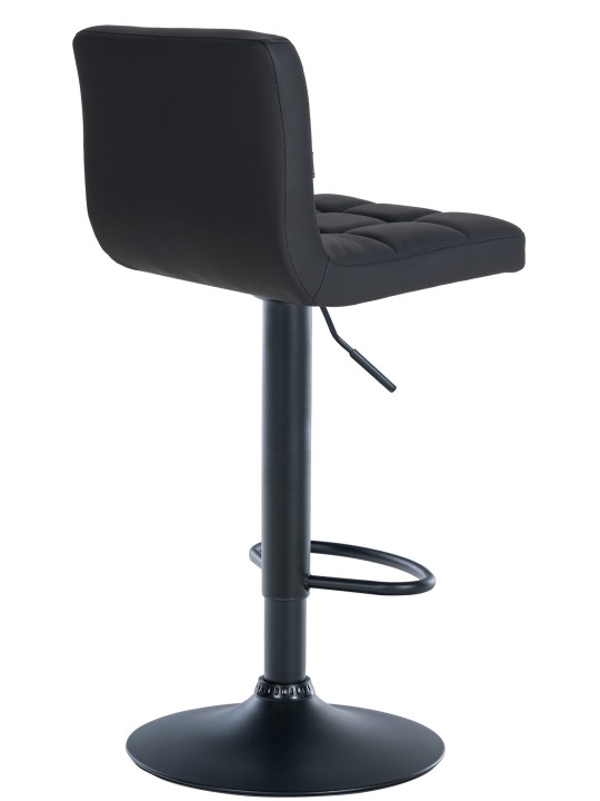 Tabouret de bar Feni simili cuir, noir