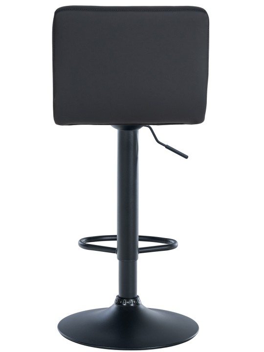 Lot de 2 tabourets de bar Feni simili cuir, noir