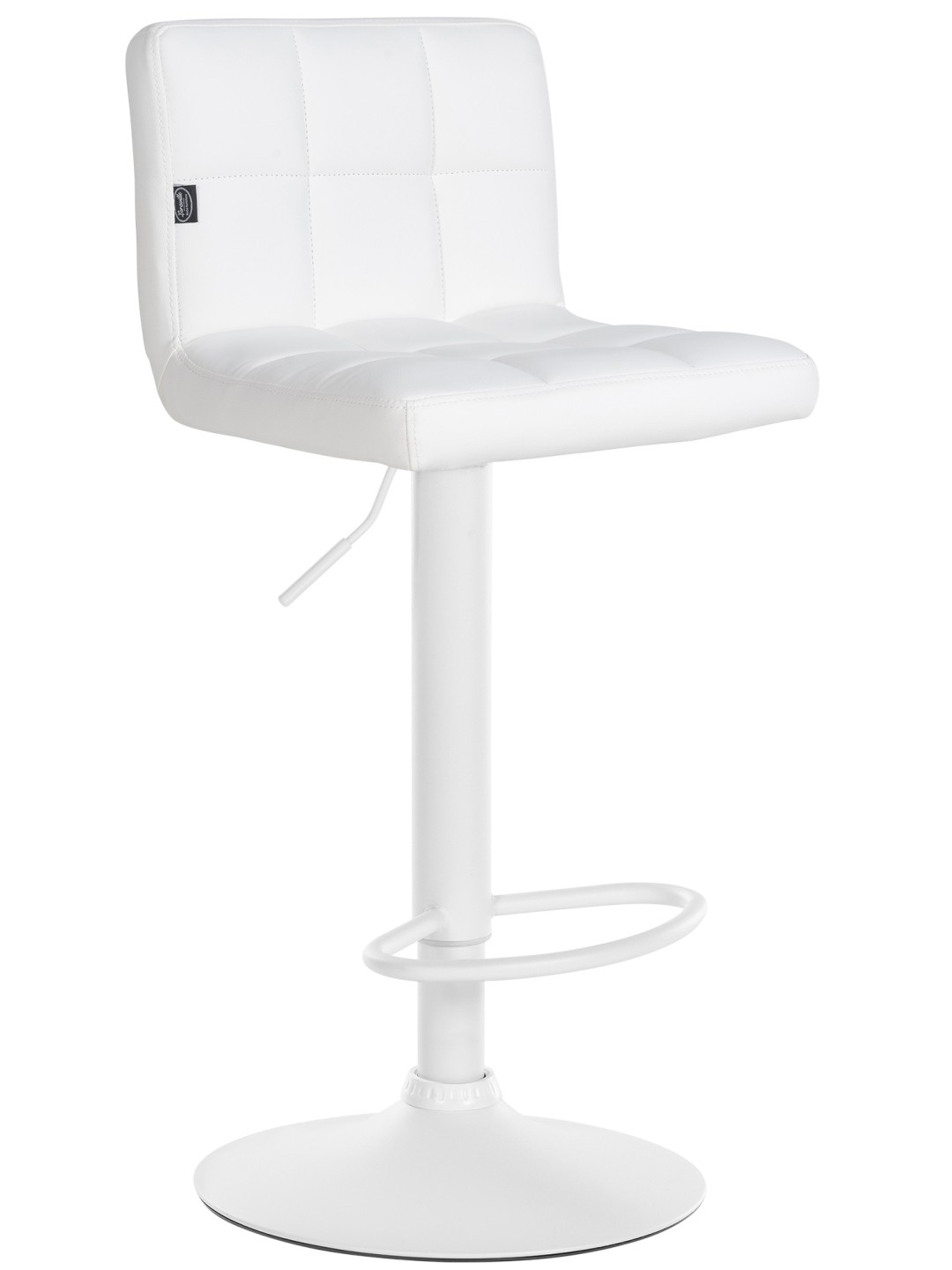 Tabouret de bar Feni simili cuir, blanc