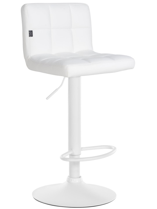 Tabouret de bar Feni simili cuir, blanc