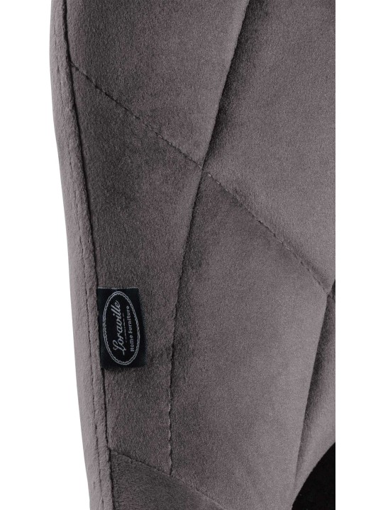 Lot de 2 tabourets de bar Lazio velours, gris Lot de 2 tabourets de bar Lazio velours, gris