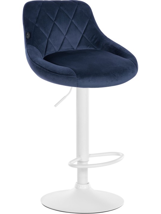 Lot de 2 tabourets de bar Lazio velours, bleu Lot de 2 tabourets de bar Lazio velours, bleu