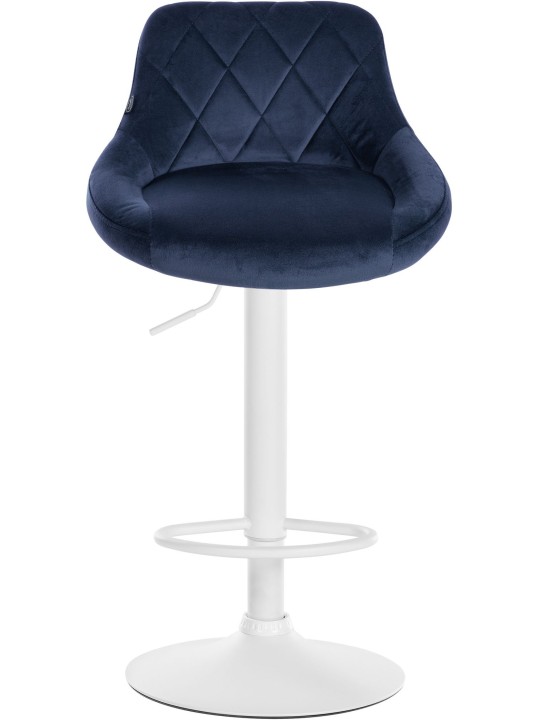 Lot de 2 tabourets de bar Lazio velours, bleu Lot de 2 tabourets de bar Lazio velours, bleu