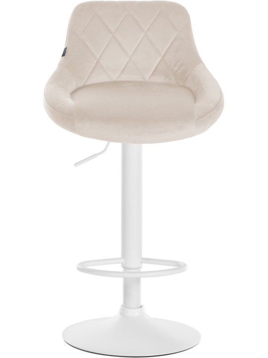 Lot de 2 tabourets de bar Lazio velours, crème Lot de 2 tabourets de bar Lazio velours, crème