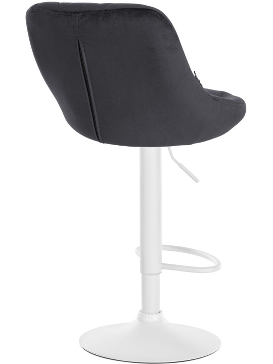 Lot de 2 tabourets de bar Lazio velours, gris foncé Lot de 2 tabourets de bar Lazio velours, gris foncé