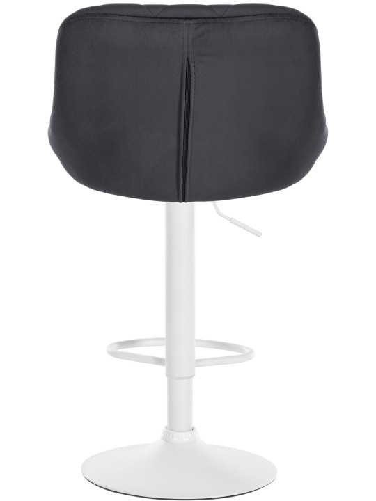 Lot de 2 tabourets de bar Lazio velours, gris foncé Lot de 2 tabourets de bar Lazio velours, gris foncé