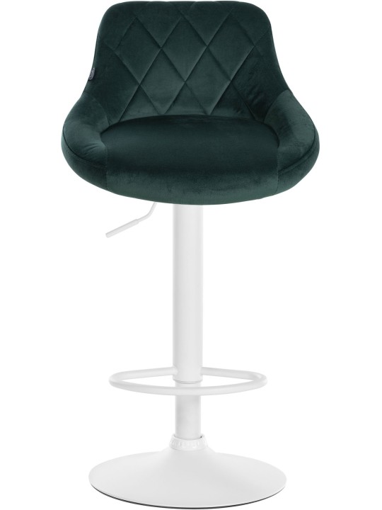 Lot de 2 tabourets de bar Lazio velours, vert foncé Lot de 2 tabourets de bar Lazio velours, vert foncé