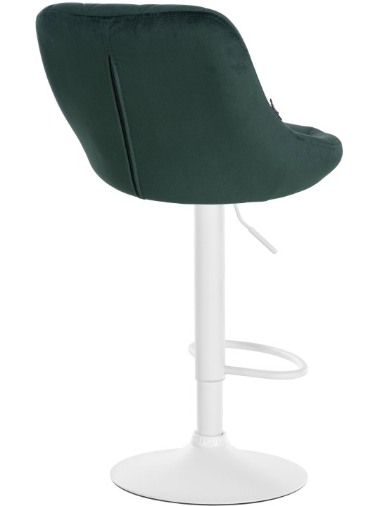 Lot de 2 tabourets de bar Lazio velours, vert foncé Lot de 2 tabourets de bar Lazio velours, vert foncé