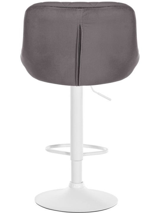 Lot de 2 tabourets de bar Lazio velours, gris Lot de 2 tabourets de bar Lazio velours, gris