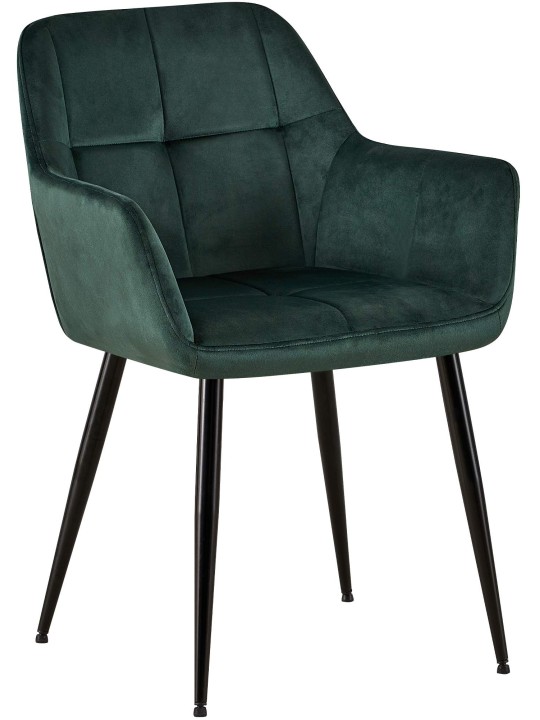 Chaise visiteur Emia velours, vert Chaise visiteur Emia velours, vert