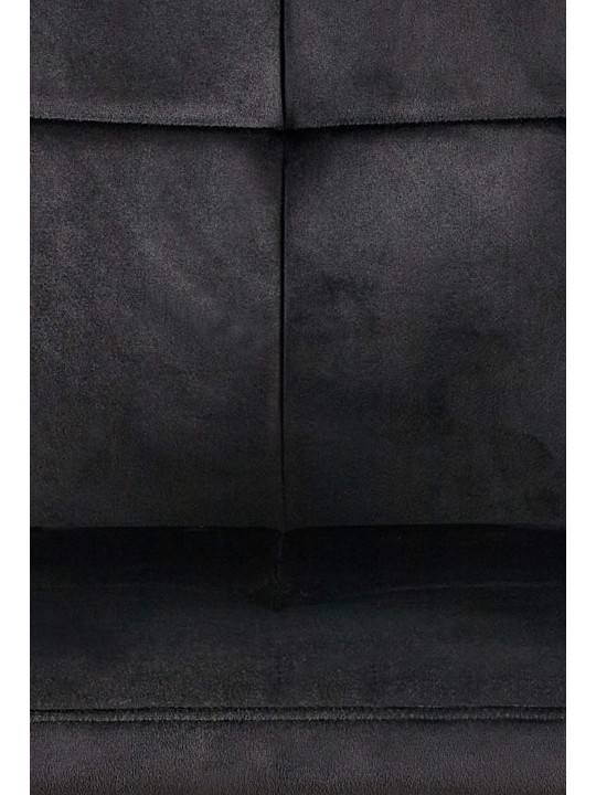 Chaise visiteur Emia velours, noir