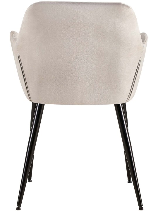 Chaise visiteur Emia velours, gris clair