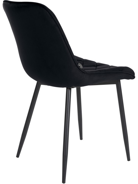 Chaise Springs Velvet, noir