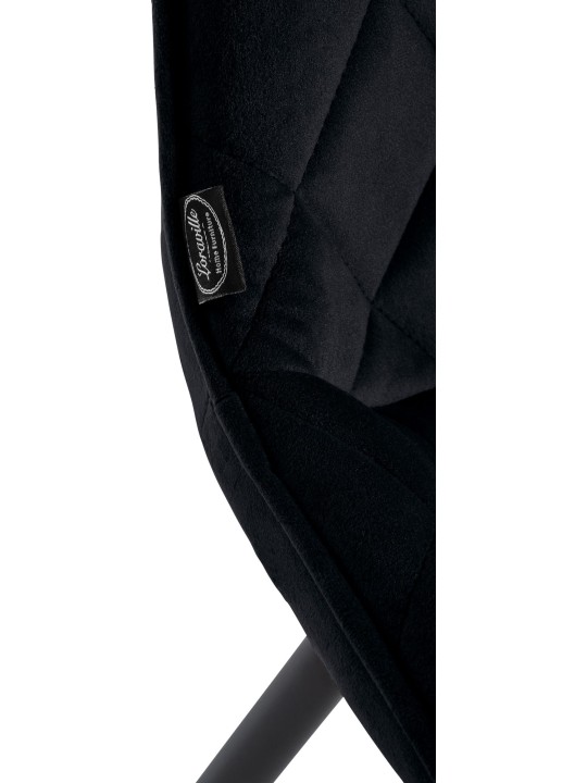 Chaise Springs Velvet, noir