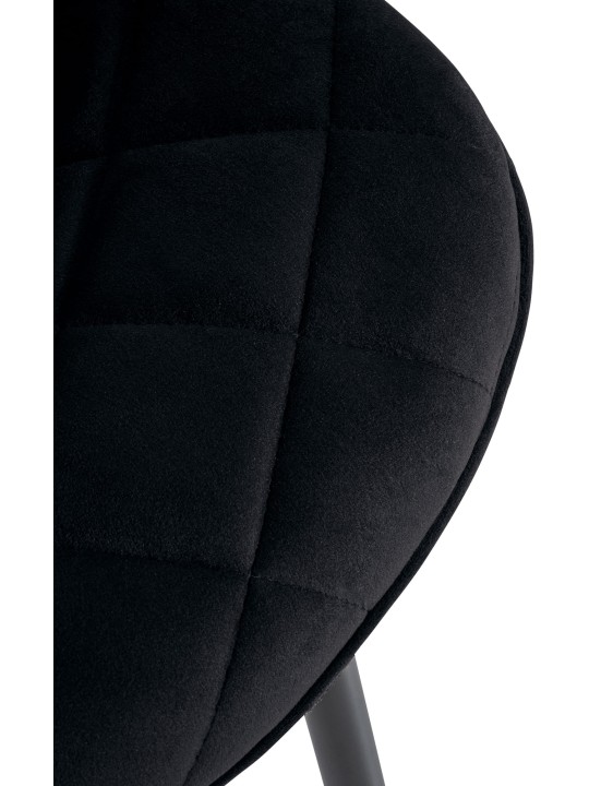 Chaise Springs Velvet, noir