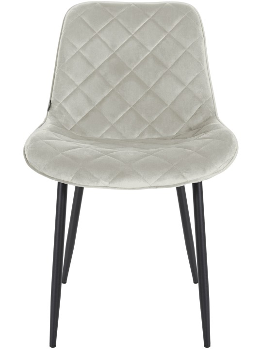 Lot de 4 Chaises Springs Velours, crème