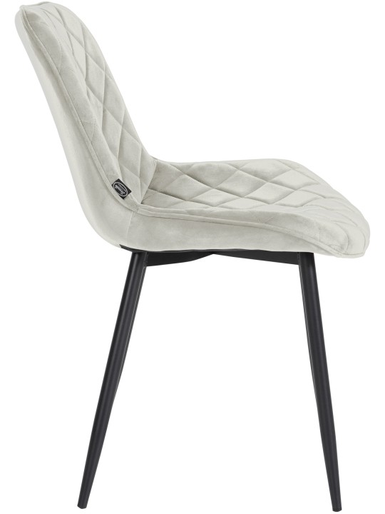 Lot de 4 Chaises Springs Velours, crème