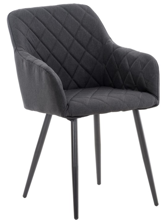 Chaise de salle à manger Shila tissu, noir Chaise de salle à manger Shila tissu, noir