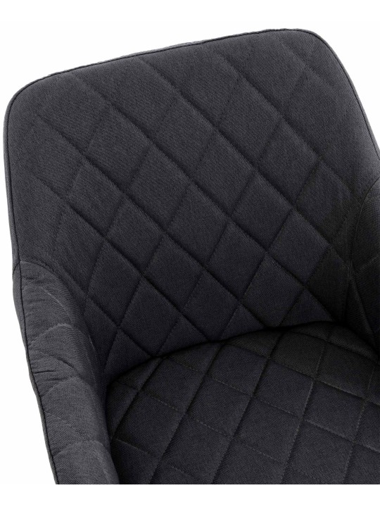 Chaise de salle à manger Shila tissu, noir Chaise de salle à manger Shila tissu, noir