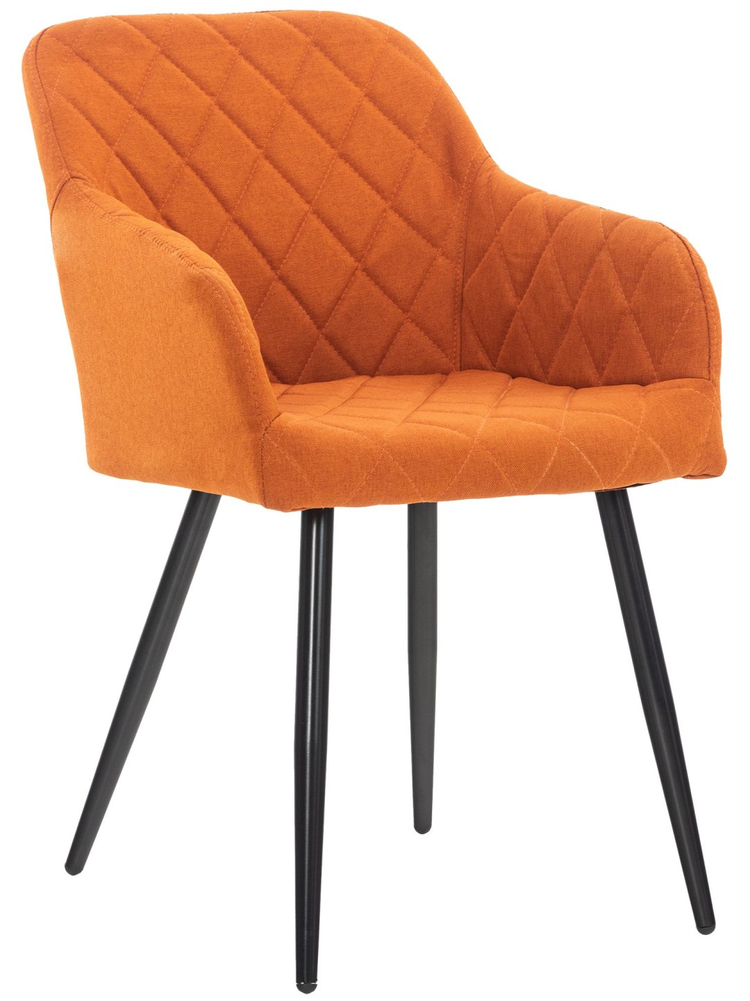 Chaise de salle à manger Shila tissu, orange