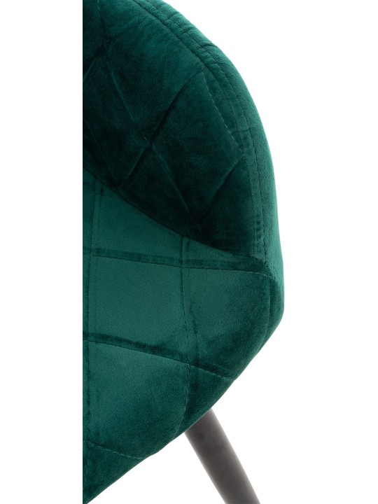 Chaise de salle à manger Shila velours, vert