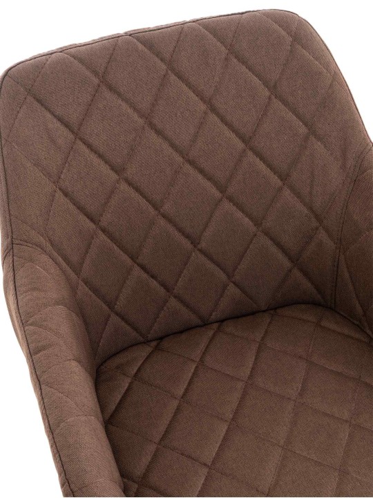 Lot de 2 chaises de salle à manger Shila tissu, brun Lot de 2 chaises de salle à manger Shila tissu, brun