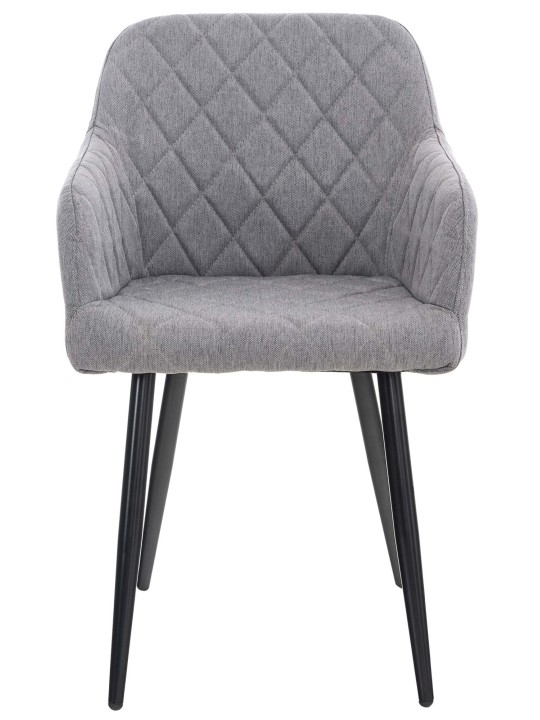 Lot de 2 chaises de salle à manger Shila tissu, gris Lot de 2 chaises de salle à manger Shila tissu, gris