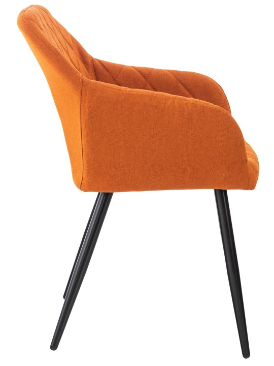 Lot de 2 chaises de salle à manger Shila tissu, orange Lot de 2 chaises de salle à manger Shila tissu, orange