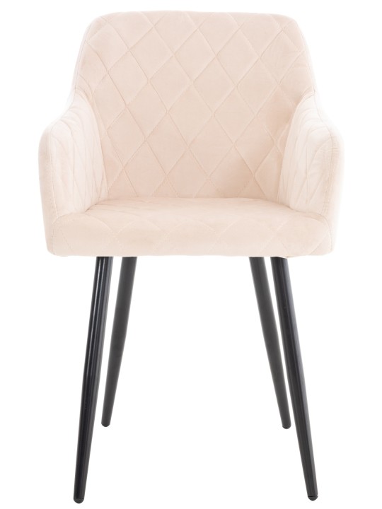 Lot de 2 chaises de salle à manger Shila velours, beige Lot de 2 chaises de salle à manger Shila velours, beige